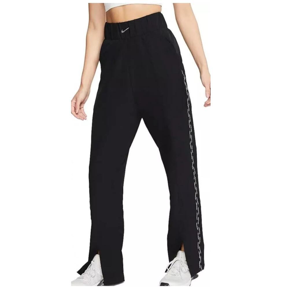 NIKE Pro Women's Woven Loose Fit Pants In Black Size Small
